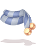C. Blue Snowflake Scarf
