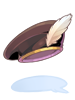 Kaho Feathered Black Cap